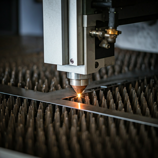 برش لیزر فلز در خط تولید صنعتی