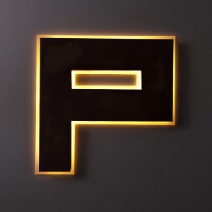 حروف فلزی با دوغی