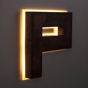 حروف فلزی با دوغی