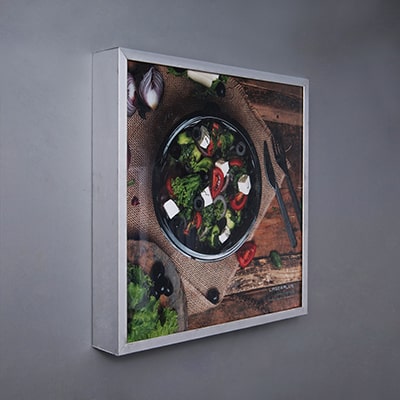 طراحی تابلو بک لايت با فريم آلومينيومی