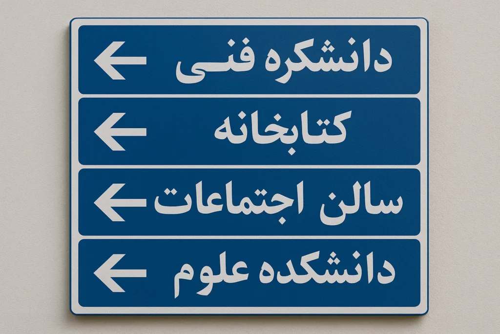 راهنما تابلو دانشگاهی