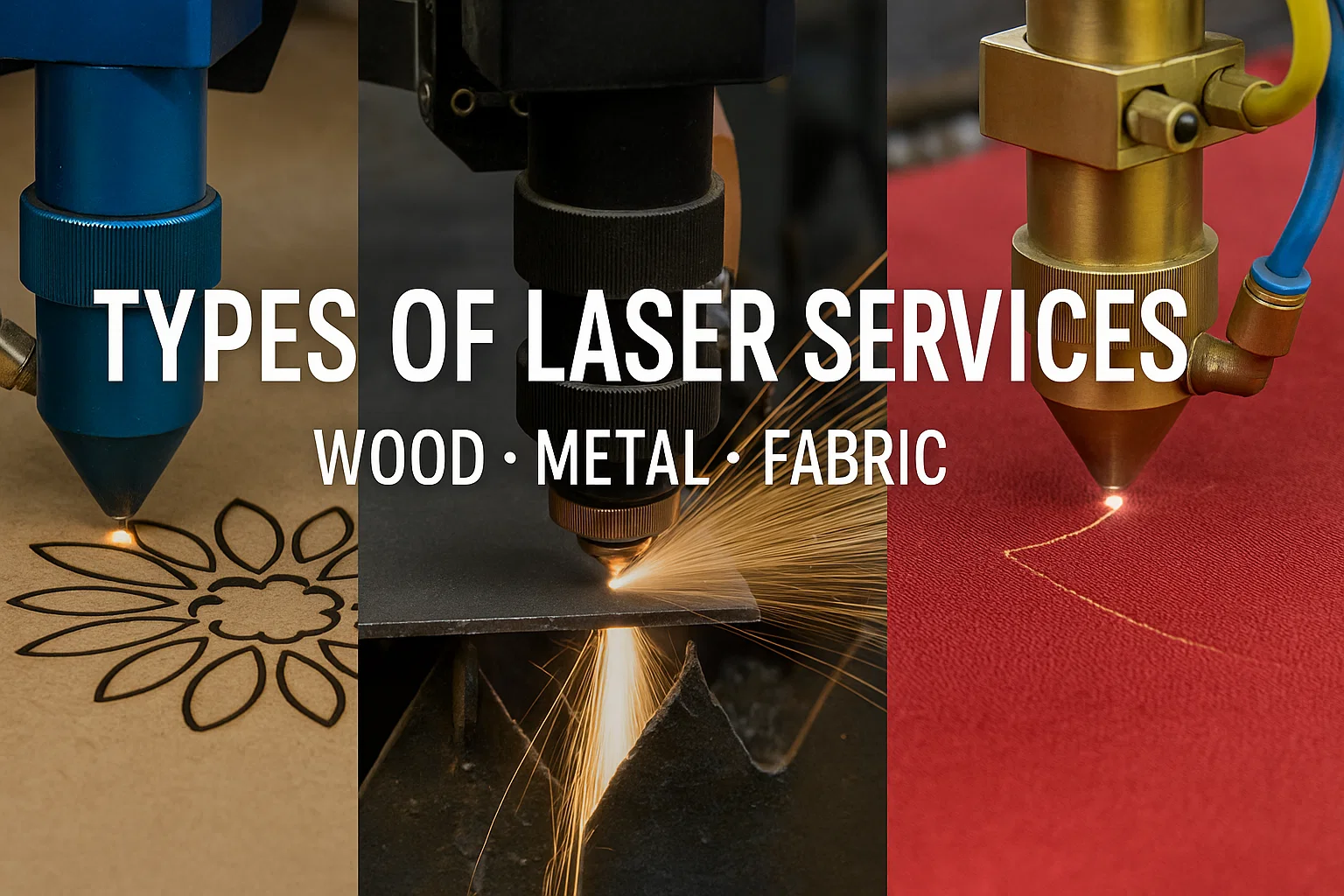 خدمات لیزر روی انواع فلز، چوب، پارچه و چرم و پروتیک و پلکسی